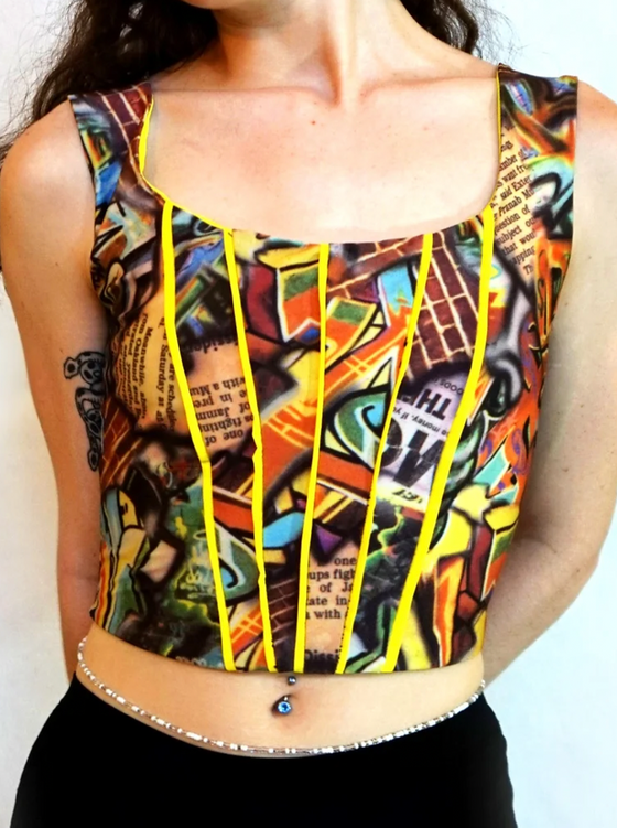 GRAFFITI STRETCH CORSET